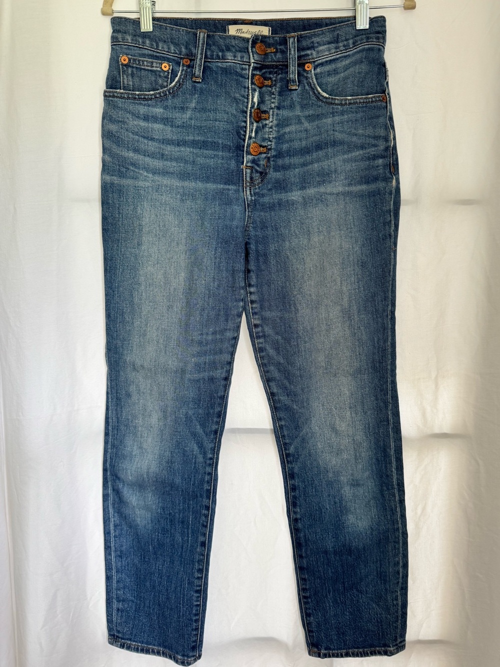 Madewell Sz 27 Perfect Vintage High-Rise Button-Fly Women's Jeans - Medium Blue